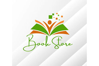 design creative bookshop, bookstore, school logo for you