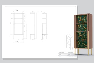transform your furniture idea into technical drawings