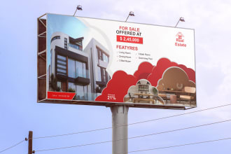 create real estate billboard banner and yard sign