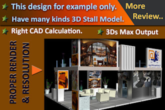 create commercial exterior and interior stall