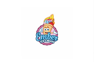 design attractive super ice cream shop logo
