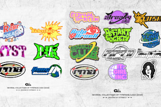 do urban streetwear y2k skateboard or sportswear logo design