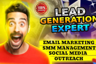 do lead generation, email marketing, SMM management, social media outreach