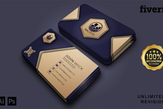 do unique, minimalist, luxury business card and logo design
