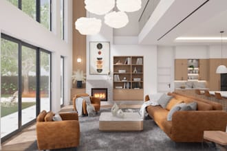 do 3d interior design of bathroom, kitchen, bedroom, livingroom and 3d rendering