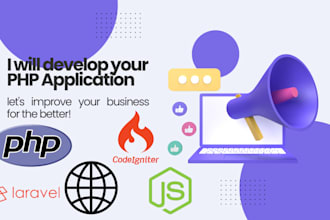 develop web application using PHP, laravel, codeigniter