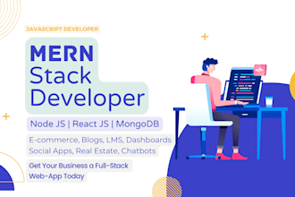 develop web apps using node js, react js and mongodb