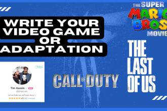 write your video game or video game adaptation