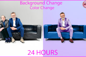 professionally color change,pattern and background removel