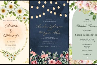 do beautifully customized wedding invitation cards or bridal shower invitations