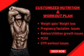 expertly create a customized nutrition plan and workout plan