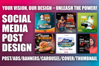 design creative social media post, facebook post, instagram post
