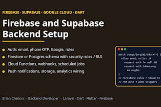 set up a secure firebase or supabase backend for your app