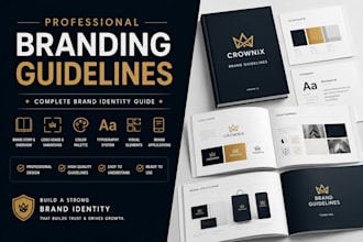 design modern brand book guidelines and corporate identity