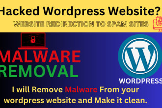 removed malware virus from a hacked wordpress website and make it clean