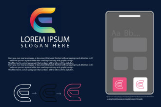 design exclusive outstanding gradient app, modern logo