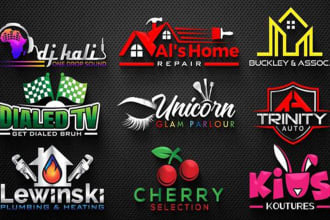 design trendy professional business logo with copyrights