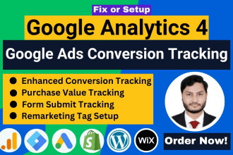 fix or setup google ads conversion tracking analytics 4 ecommerce tracking