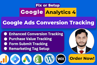 fix or setup google ads conversion tracking analytics 4 ecommerce tracking