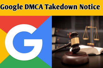 send dmca takedown notice infringing content from google search
