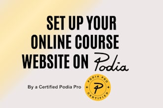 set up your podia website, community and online course
