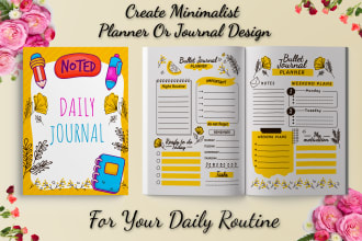 design custom planner, notebook, journal for amazon KDP