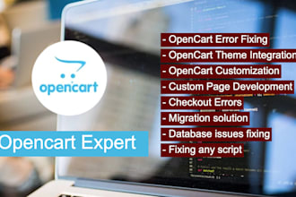 fix opencart issue and customize opencart ecommerce site