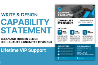 write and design an effective capability statement for you