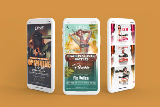 create professional flyer nightclub, story post instagram