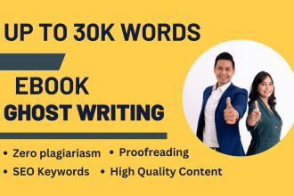 be your pro ebook writer, ghost book writer, ghostwriter,