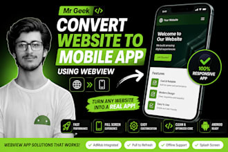 convert website to mobile app using webview