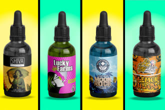 design packaging box, jar product label bottle for cbd hemp