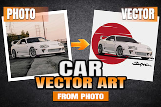 turn your car into a clean professional vector artwork