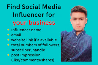 find social media influencer for your business