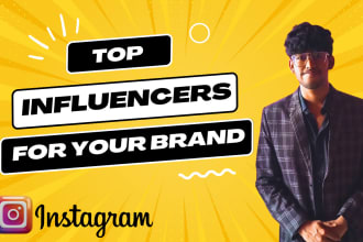 research and find best instagram influencers list for influencer marketing