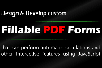 create fillable PDF forms with auto calculations