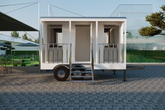 make custom trailer, truck, camper, van, rv, motorhome design and 3d rendering