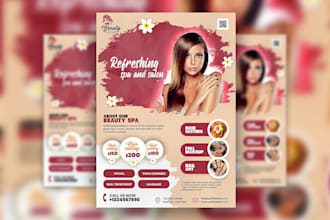 design beauty flyer, spa flyer, spa massage flyer price menu