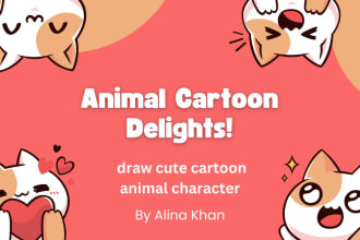 draw cute cartoon animal character