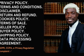 write terms, conditions and privacy policy for your website