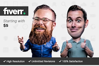 draw big head cartoon caricature in 24 hours