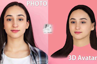 create your personal realistic 3d character avatar modeling from photo