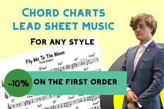 make a chord chart or lead sheet music