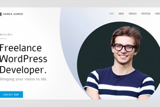 create wordpress resume website, portfolio, business website