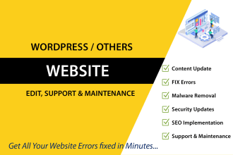 make wordpress  website tweaks, fix errors, remove malware and seo audit
