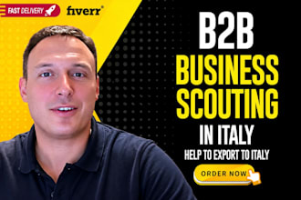do b2b business scouting and sales outreach in italy