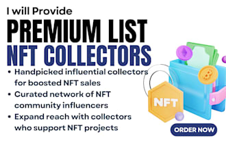 support you to sell nft with a list of premium collectors