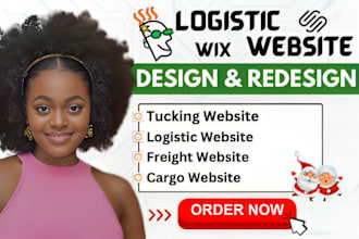 develop dispatch and logistics website using wix website design or wix redesign