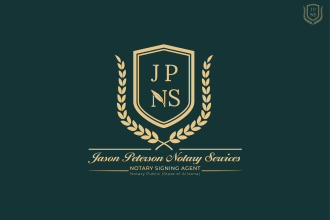 do custom notary business signature logo with 3 concept