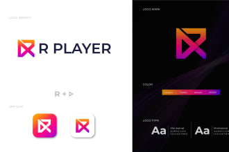 design outstanding simplistic modern minimalist app gradient logo